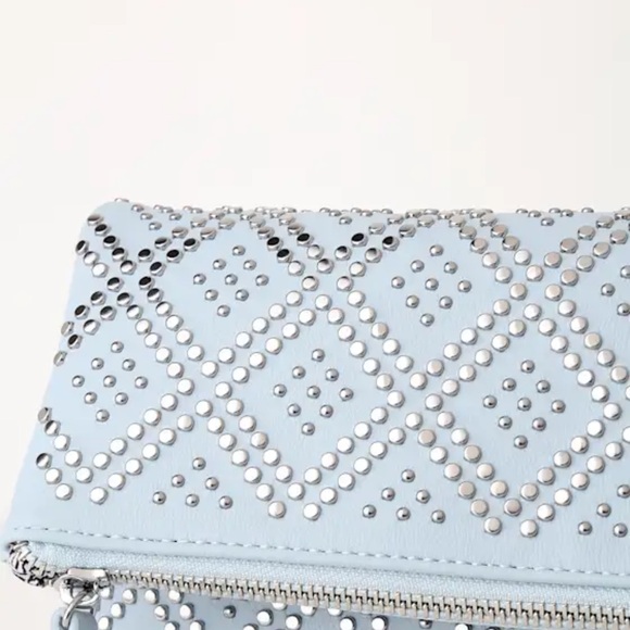 NWT Light blue studded clutch - Picture 5 of 9